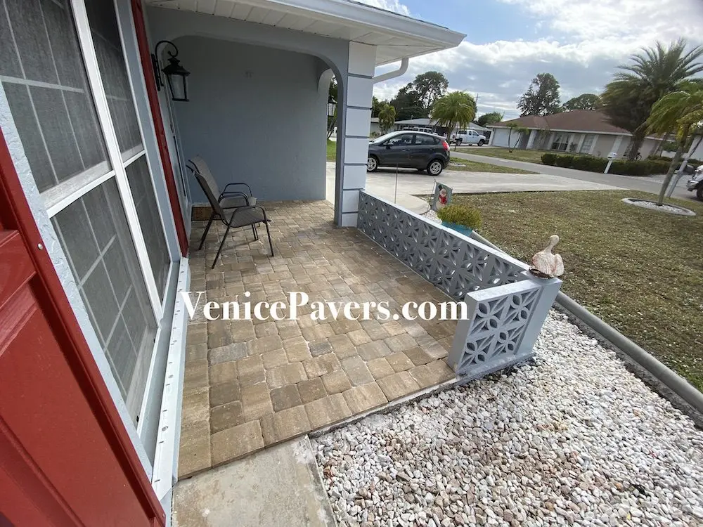 Earthtone paver overlay project in Venice, FL