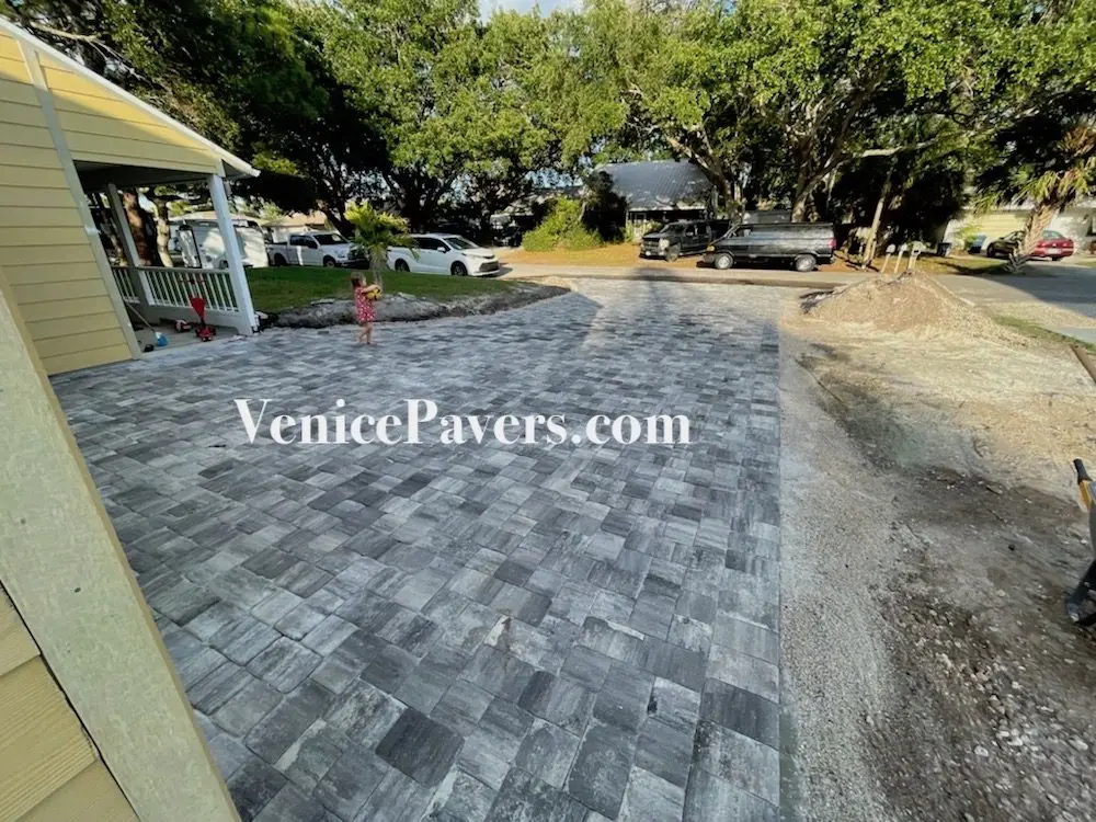 New paver driveway installation in Venice, FL